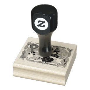 Christmas Pigeons Rubber Stamp