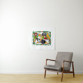 Christmas Pigeons Tapestry