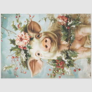 Christmas Piglet Tissue Paper