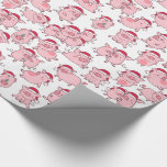 Christmas Pigs In Santa Hats Cute Animal Wrapping Paper<br><div class="desc">Christmas Pigs In Santa Hats Cute Animal Wrapping Paper.</div>