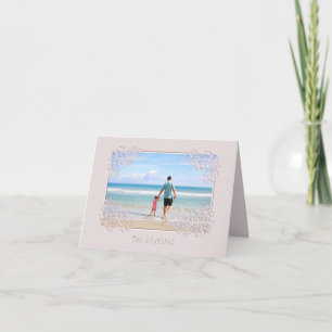 Christmas Piinsettia Neutral Holiday Card
