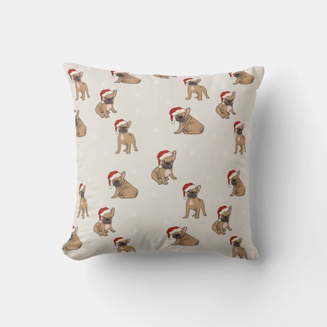 Christmas Pillow French Bulldog (Front)