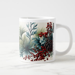 Christmas Pine Cones and Berries 20oz Mug for Coff