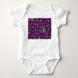Christmas Pine Cones: Festive Seamless Baby Bodysuit