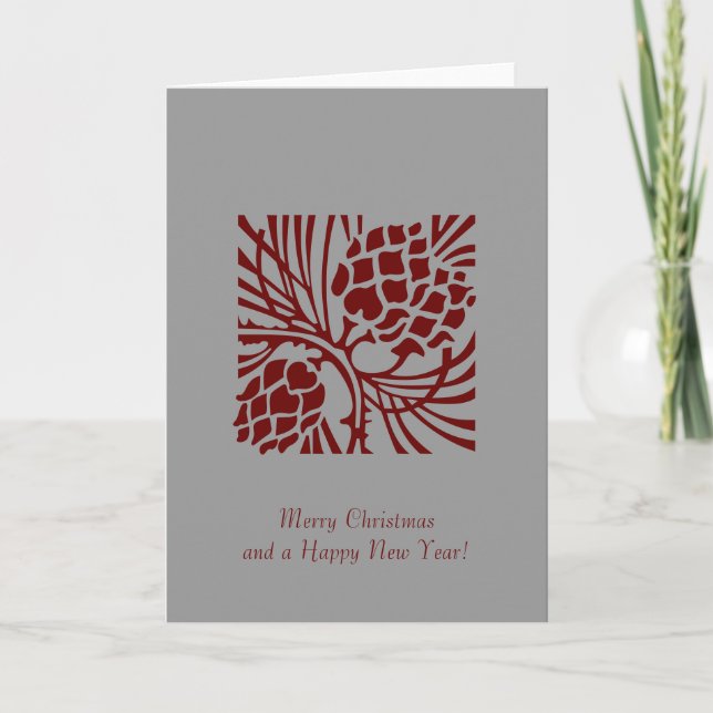 Christmas Pine cones Greeting Card (Front)