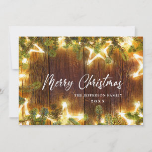Christmas Pine Cones Rustic Greeting Holiday Card