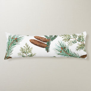 Christmas Pine Conifer Forest Festive Body Cushion