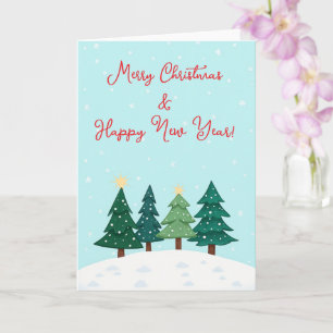 Christmas Pine Forest Tree Merry Christmas Card