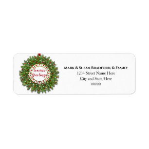 Christmas Pine Needle Wreath Decorated Return