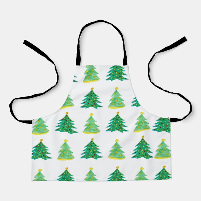 Christmas Pine Pattern Apron (Front)