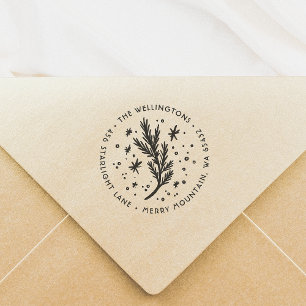 Christmas Pine Return Address Self-inking Stamp