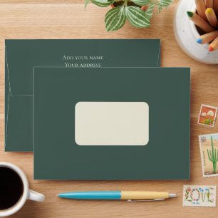 Christmas Pine Sage Evergreen Custom Address Envelope