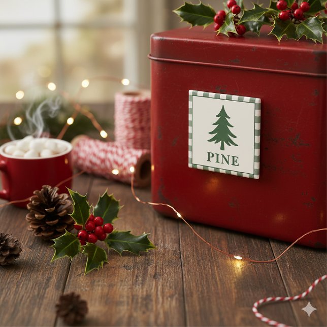 Christmas Pine Tree Magnet Rustic Green (Creator Uploaded)