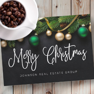 Christmas Pine Tree Merry Christmas Business Holiday Card