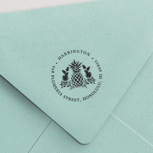 Christmas Pineapple   Holiday Return Address Self-inking Stamp