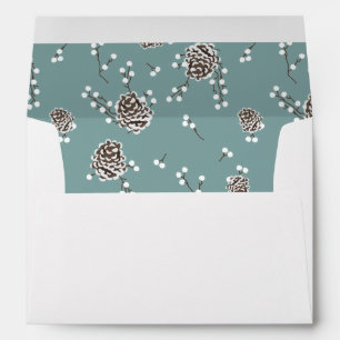 Christmas Pinecones Pattern Envelope