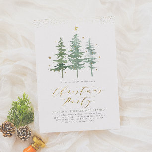 Christmas Pines   Holiday Party Invitation