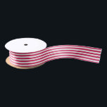 Christmas Pink and White Striped Satin Ribbon<br><div class="desc">Beautiful Christmas pink and white Striped Ribbon. Great for wrapping christmas gifts. 
Designed by Christmas Gift Store.</div>