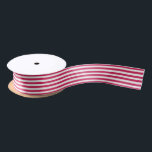 Christmas Pink and White Striped Satin Ribbon<br><div class="desc">Beautiful Christmas pink and white Striped Ribbon. Great for wrapping christmas gifts. 
Designed by Christmas Gift Store.</div>