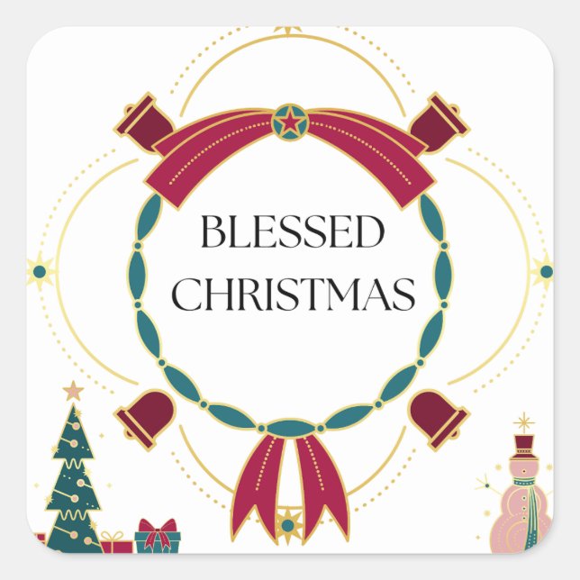 Christmas Pink Cute Stickers (Front)