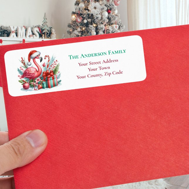 Christmas Pink Flamingo Greenery Name (Creator Uploaded)