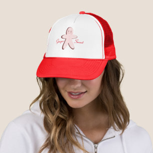 Christmas Pink Ginger Bread Woman Trucker Hat