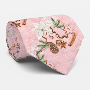 Christmas Pink Gingerbread Cookies Tie
