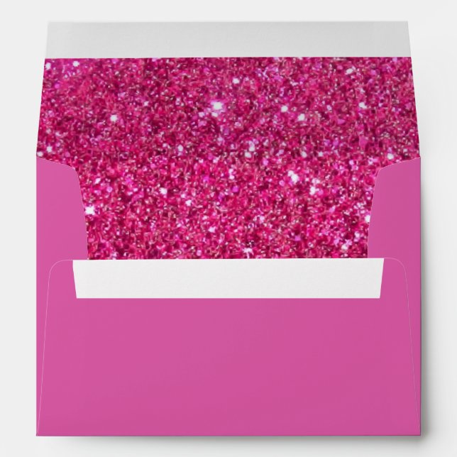 Christmas Pink Glitter Envelope (Back (Bottom))