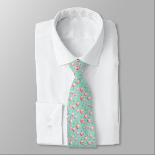 Christmas Pink Pattern Neck Tie
