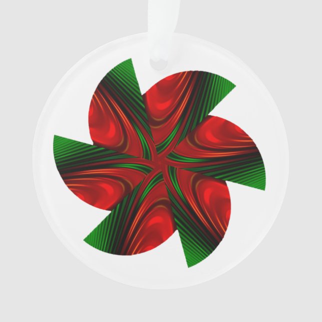 Christmas Pinwheel  Ornament (Front)
