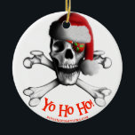 Christmas Pirate Ornament<br><div class="desc">Not just for Christmas,  our Scuba Diving and inspirational ornaments make great gifts for all your scuba diving family and friends. Put your own special greeting on the back,  or change a greeting on the front. Just click he customise button when ordering.</div>