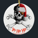 Christmas Pirate Ornament<br><div class="desc">Not just for Christmas, our Scuba Diving and inspirational ornaments make great gifts for all your scuba diving family and friends. Put your own special greeting on the back, or change a greeting on the front. Just click he customise button when ordering.</div>