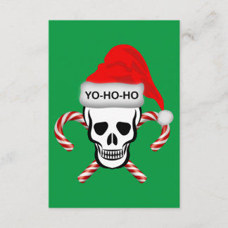 Christmas, Pirate Skull Enclosure Card