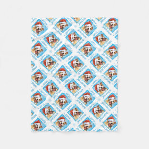 Christmas Pit Bull Terrier Fleece Blanket