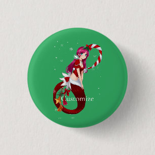 Christmas Pixie Mermaid Thunder_Cove 3 Cm Round Badge
