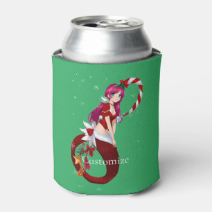 Christmas Pixie Mermaid Thunder_Cove Can Cooler