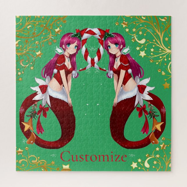 Christmas Pixie Mermaid Thunder_Cove Jigsaw Puzzle (Vertical)