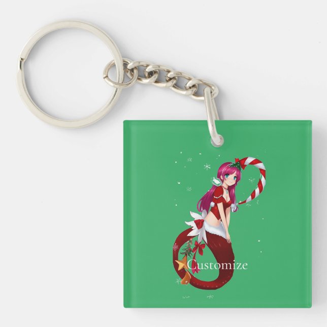 Christmas Pixie Mermaid Thunder_Cove Key Ring (Front)