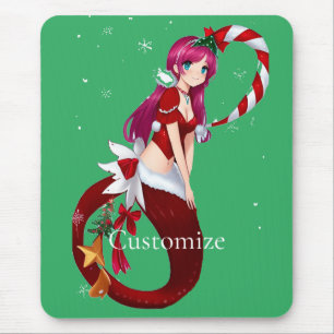 Christmas Pixie Mermaid Thunder_Cove Mouse Pad