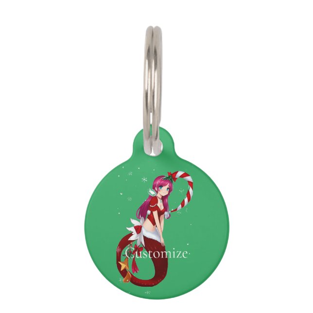 Christmas Pixie Mermaid Thunder_Cove Pet Tag (Front)