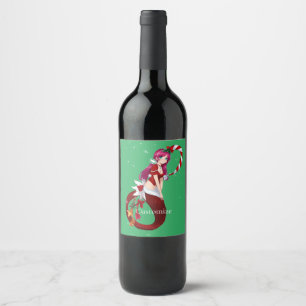 Christmas Pixie Mermaid Thunder_Cove Wine Label