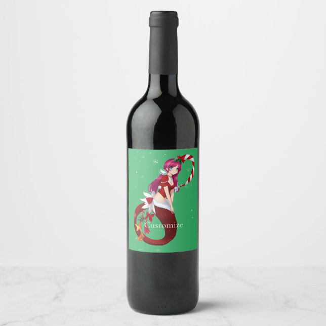 Christmas Pixie Mermaid Thunder_Cove Wine Label (Front)