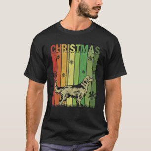 Christmas Pj Matching Retro Golden Retriever Dog C T-Shirt
