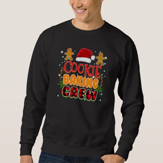 Christmas Pjs Cookie Baking Crew Sweatshirt (Front)
