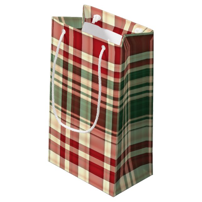 Christmas Plaid 06-GIFT BAG S (Back Angled)