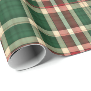Christmas Plaid 08-GIFT WRAPPING PAPER