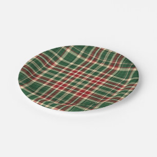 Christmas Plaid 08-PAPER PLATES