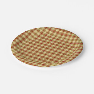 Christmas Plaid 09-PAPER PLATES