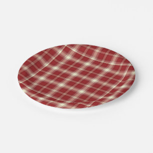 Christmas Plaid 10-PAPER PLATES