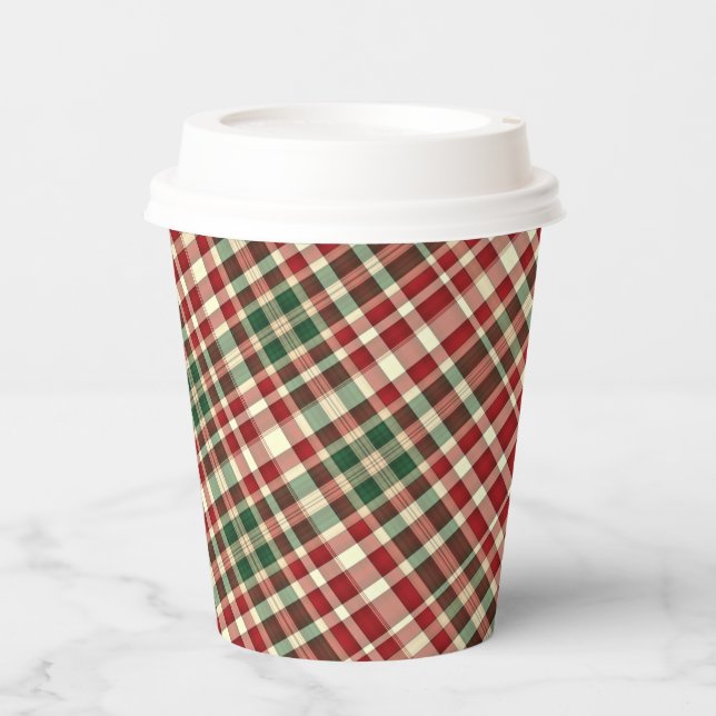 Christmas Plaid 11-PAPER CUPS (Front)